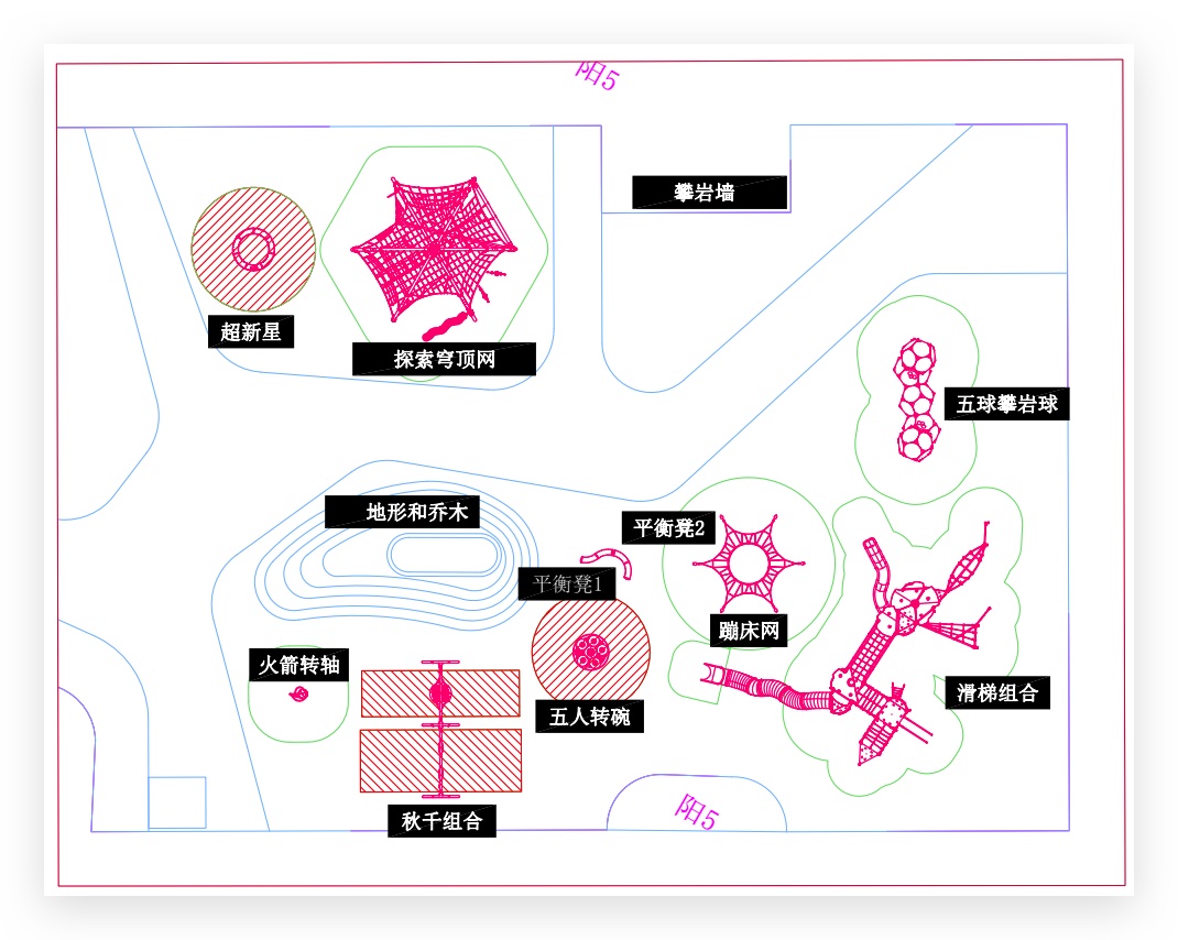 KOMPAN 游乐设备总平面布局图